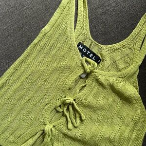 Motel Rocks Vibrant Green Knit Tank Top